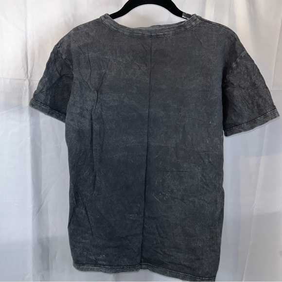 Guns N’ Roses Top Graphic Stonewash Dye Choker Short Sleeve Band Tee Shirt - Picture 8 of 9